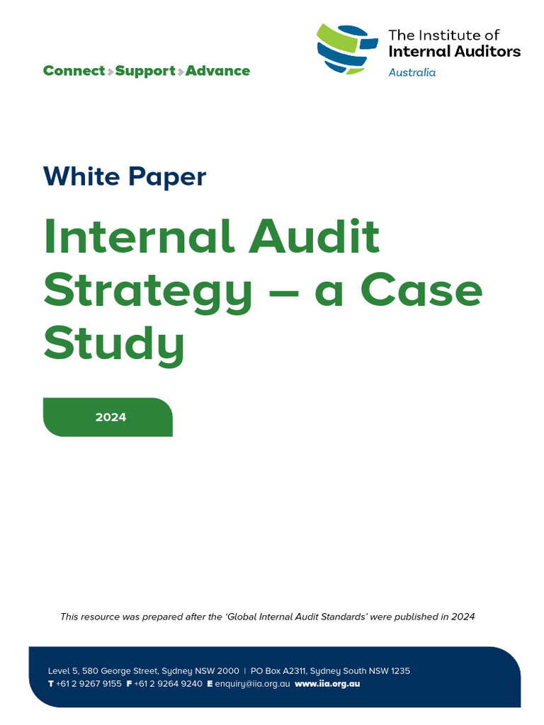 IA Strategy - IIA Australia | PDF | Internal Audit | Audit