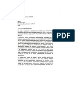 Carta de renuncia de Salomón Lerner Ghitis a la PCM