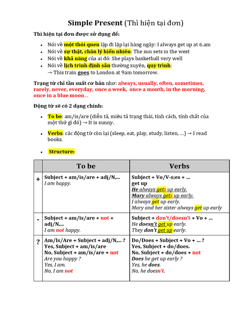Simple Present | PDF