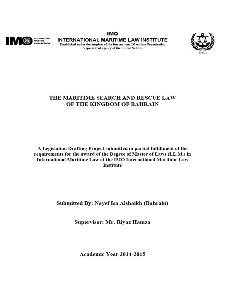 The Maritime Search and Rescue Law | PDF | Search And Rescue | Ratification