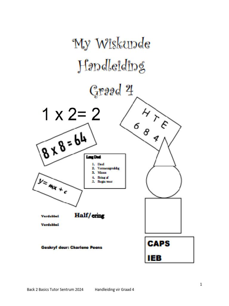 Graad 4 Wiskunde Handleiding | PDF