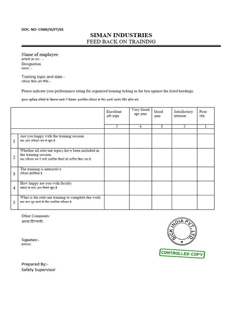 HOW DO YOU GIVE FEEDBACK ON A TRAINING SESSION EXAMPLE visual data 8