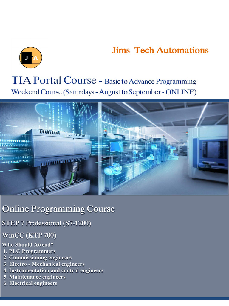 Siemens S7-1200 PLC Programming Course | PDF | Programmable Logic ...