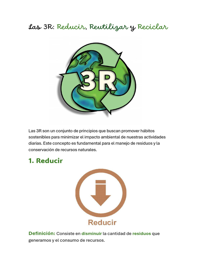 Las 3R Información | PDF | Residuos | Reciclaje