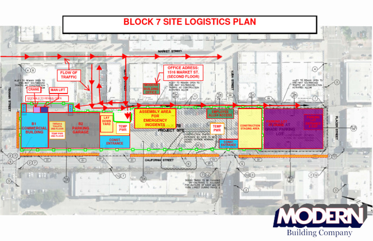 Block 7 Site Logistics Plan Overview | PDF | Transport | Buildings And ...