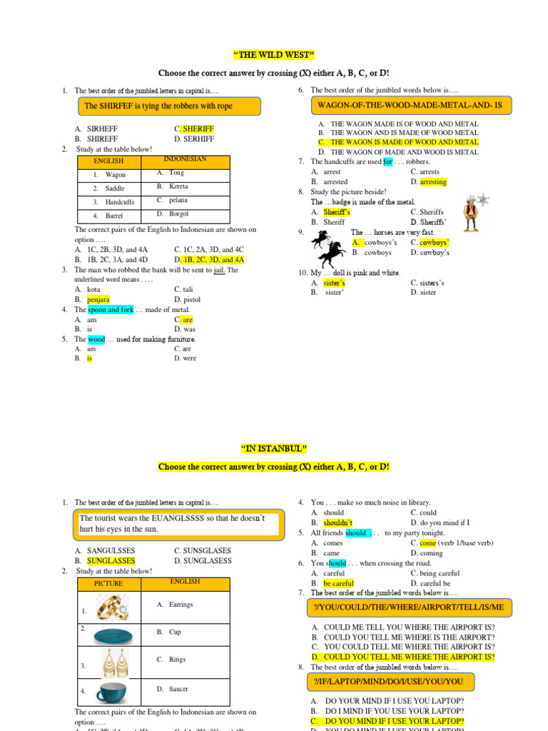 Latihan soal genap gabung pdf