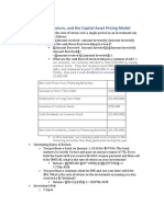 CAPM Risk Return Model