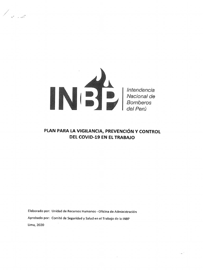 Plan para La Vigilancia, Prevención y Control Del Covid-19 Inbp ...