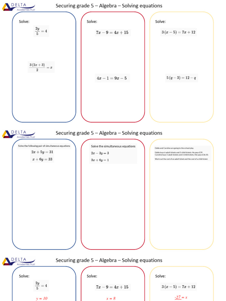 Securing Grade 5 Algebra | PDF | Algebra | Mathematics