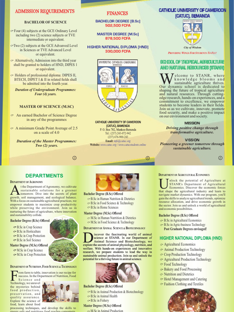Stanr Brochure Download Free Pdf Agriculture Bachelor S Degree