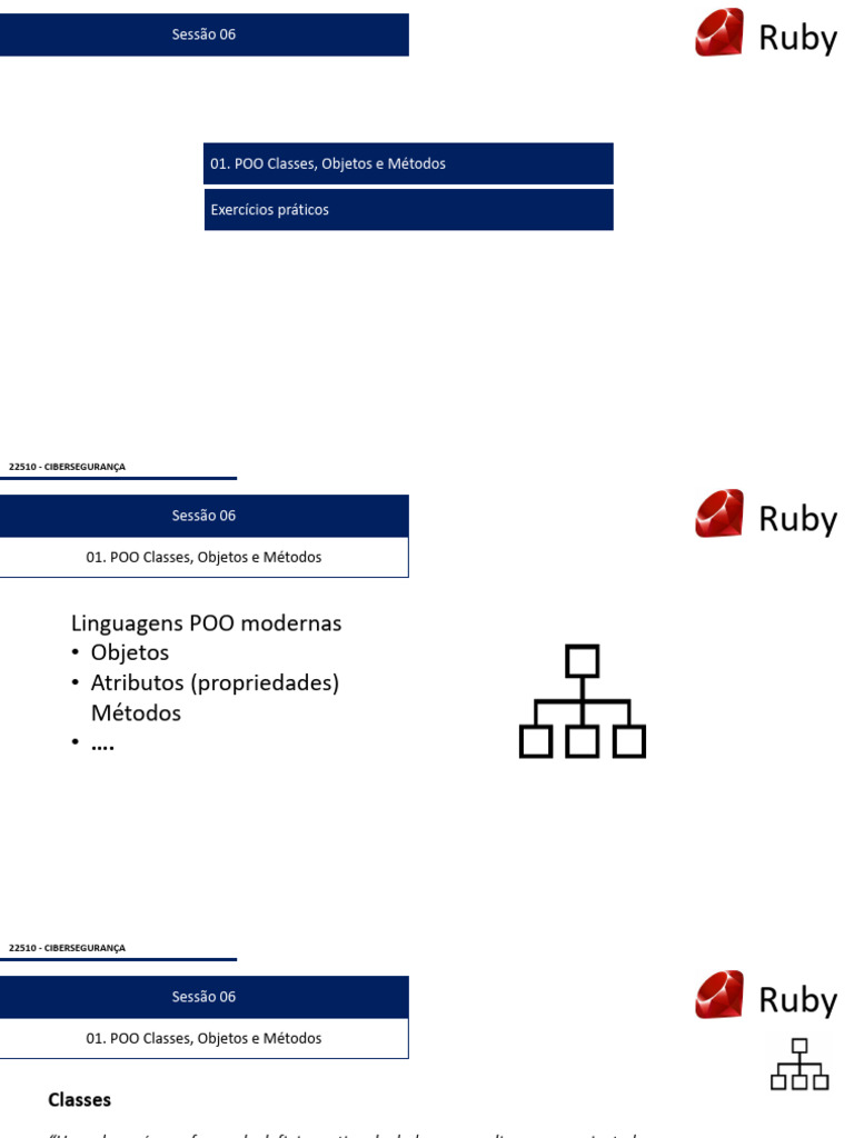 POO em Ruby: Classes e Métodos | PDF | Programação orientada a objetos ...