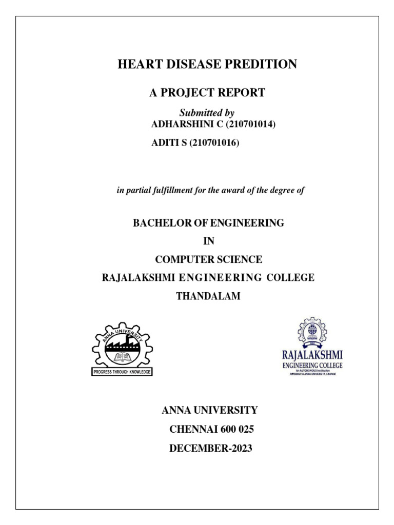 HEART DISEASE PREDICTION REPORT Op Edited | PDF | Logistic Regression ...