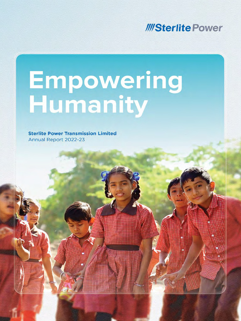 Sterlite Power Annual Report 2022 23 | PDF | Sustainability | Electric  Power Transmission
