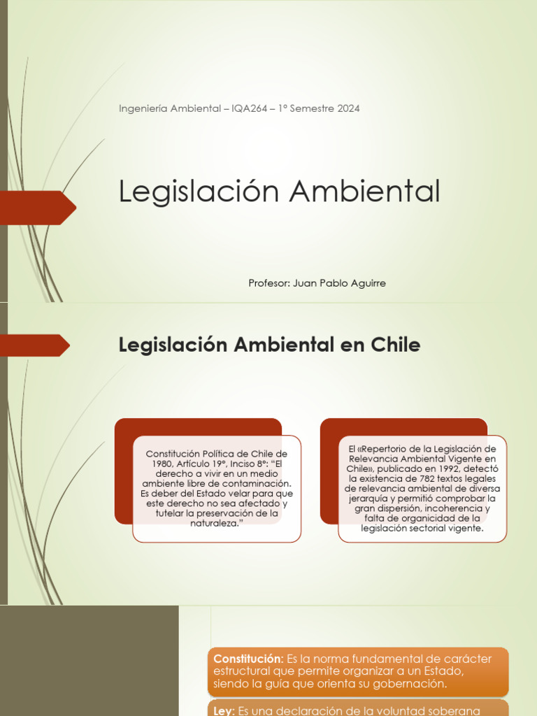 Legislación Ambiental en Chile 2024 | PDF | Evaluación de impacto ...