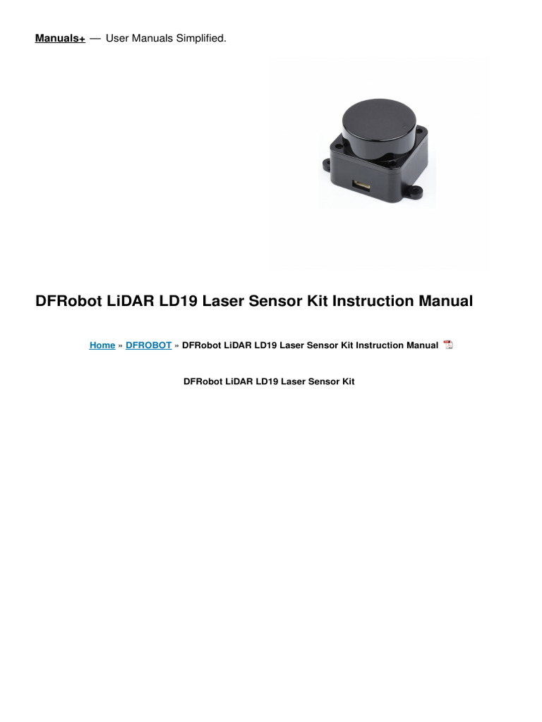 LD19 LiDAR Sensor Kit Manual | PDF | Power Supply | Computing