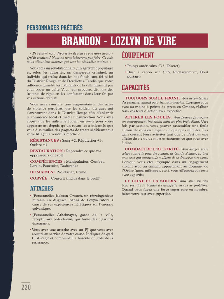 SPIRE - Jeu de rôle - Barbu Inc