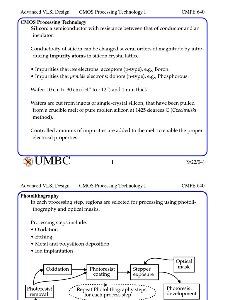 CMOS Processing Technology Overview | PDF