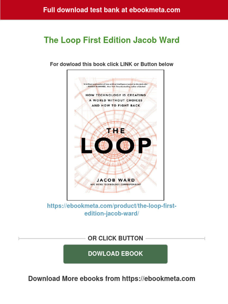 The Loop First Edition Jacob Ward 2024 Scribd Download PDF