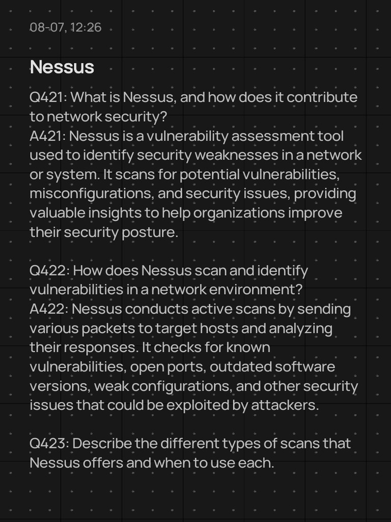 Understanding Nessus for Network Security | PDF | Vulnerability ...
