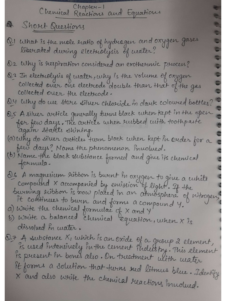 Chemistry Imp - Ques | PDF