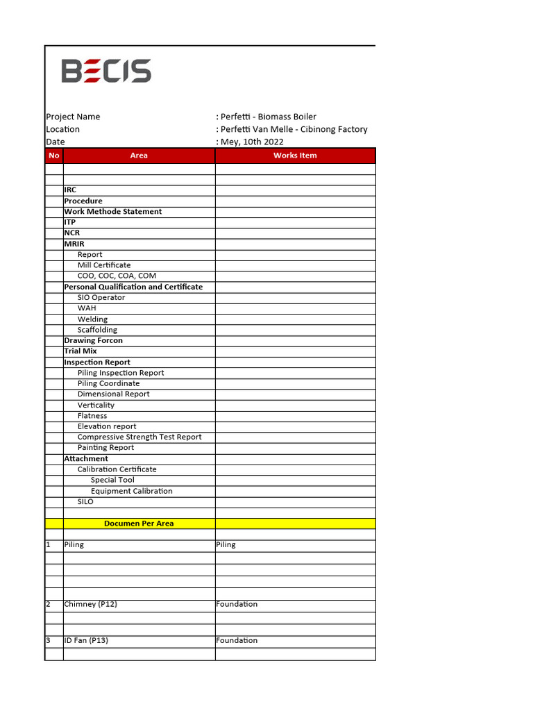 Dossier Report Progress (Contoh) | Download Free PDF | Nondestructive ...