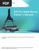 KAT Pro Walk Mecha Owner's Manual
