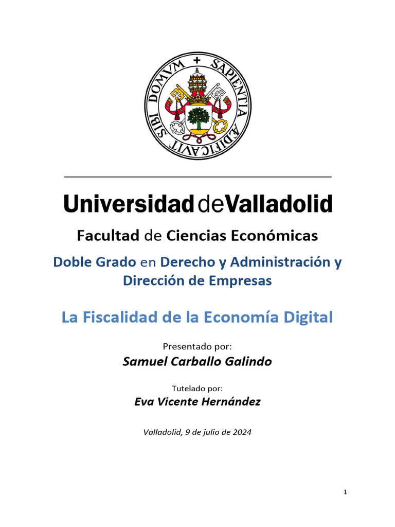Fiscalidad en la Economía Digital | PDF | Evasión de impuestos | Impuestos
