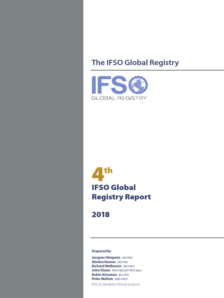4th Ifso Global Registry Report Last 2018 | PDF | Obesity | Bariatric ...