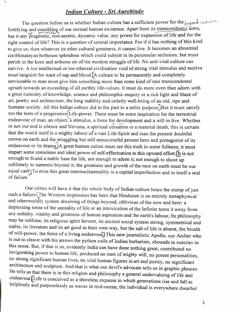 Indian Culture Pdf Soul Thought