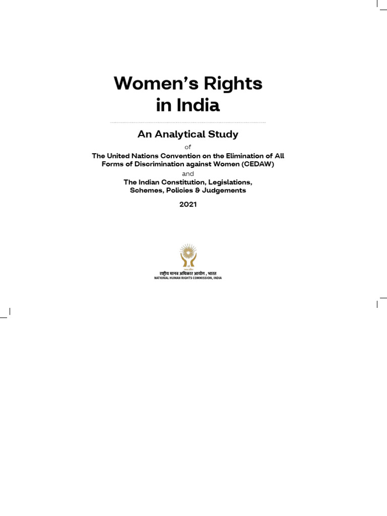 Women's Rights Analysis in India 2021 | PDF | Convention On The ...