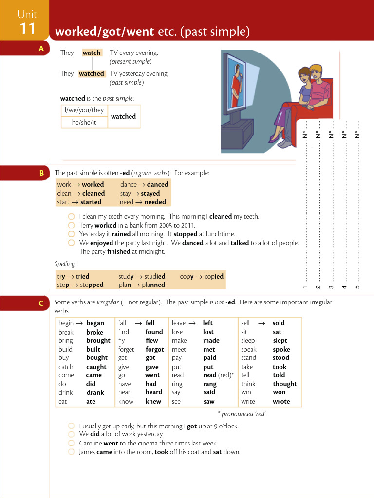 Past simple | PDF