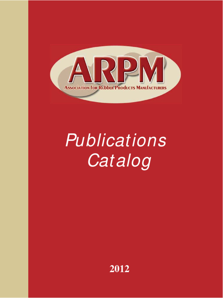 ARPM Publications Catalog | PDF | Belt (Mechanical) | Materials