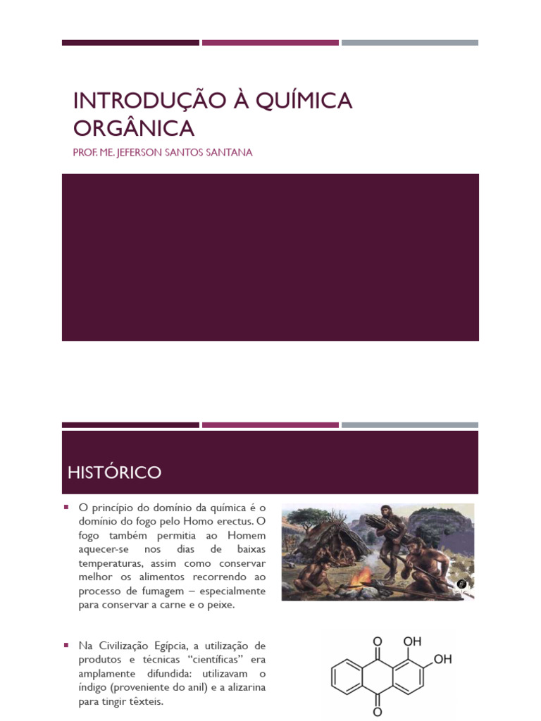 História e Fundamentos da Química Orgânica | PDF | Química Orgânica ...