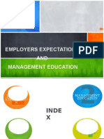 Employers Expectations AND Management Education