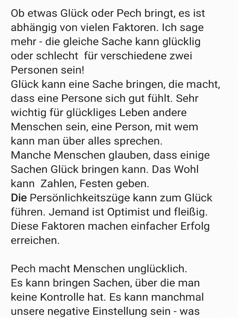 Pech und Glück | PDF