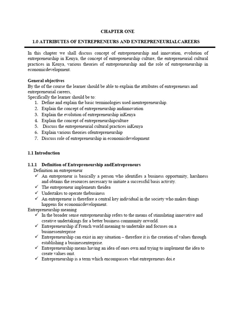 Entrepreneurship Skills All Pdf Entrepreneurship Innovation