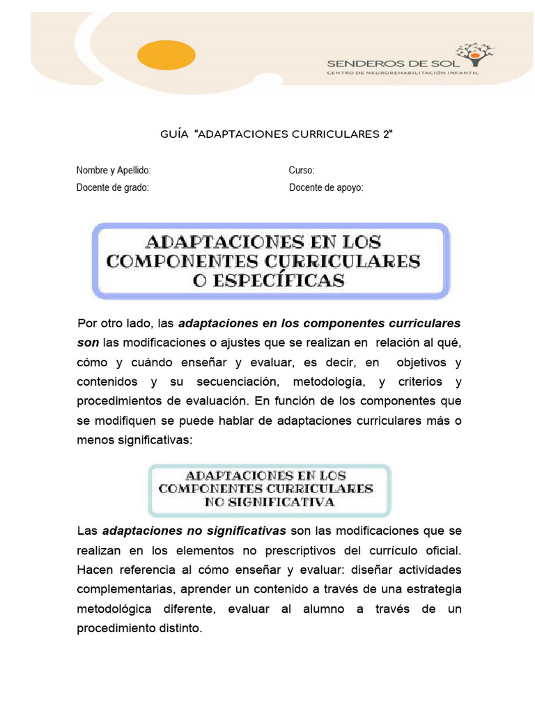Adaptaciones Curriculares Efectivas | PDF | Evaluación | Plan de estudios