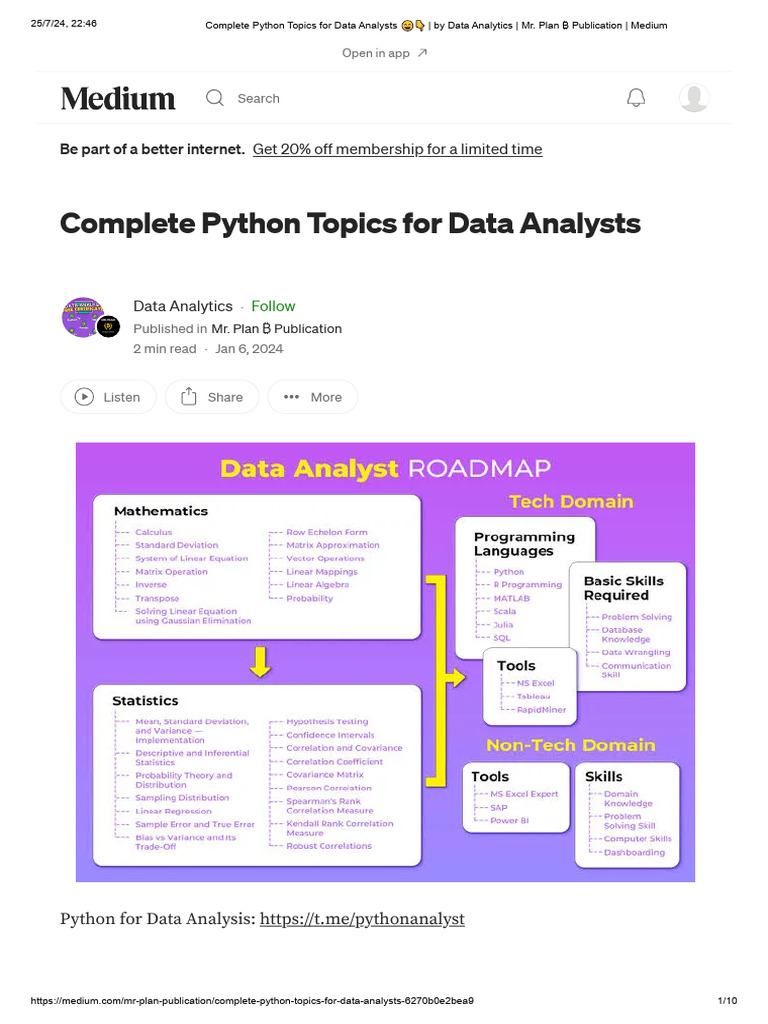 Python Guide for Data Analysts | PDF | Data Analysis | Analytics
