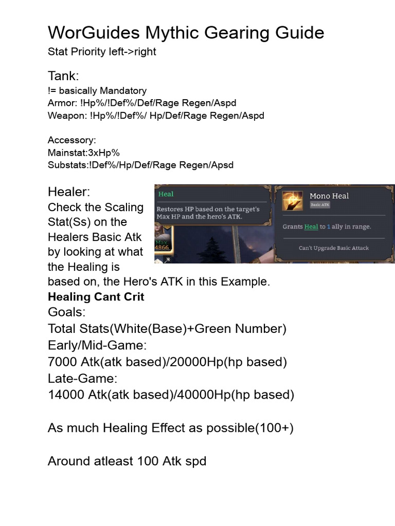 WorGuides Mythic Gearing Guide | PDF