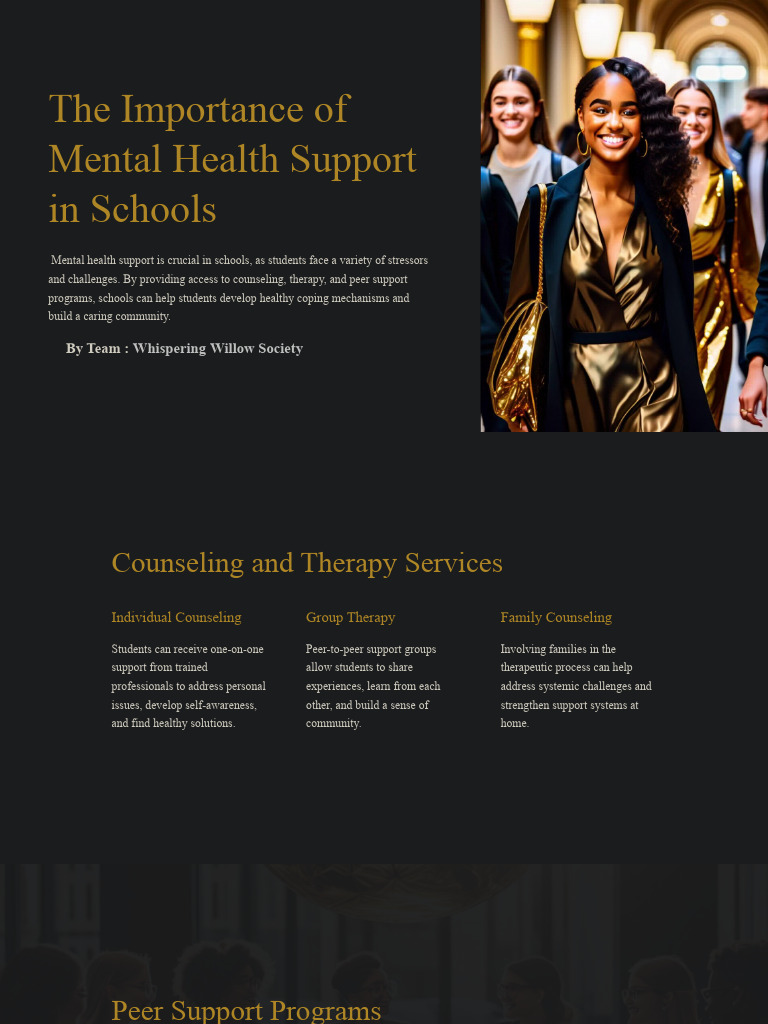 Mental Health Support in Schools | PDF | Mental Health | Psychotherapy