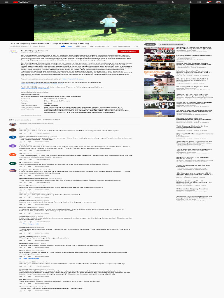 Tai Chi Qigong Shibashi Set 1 By Master Wing Cheung Youtube Pdf
