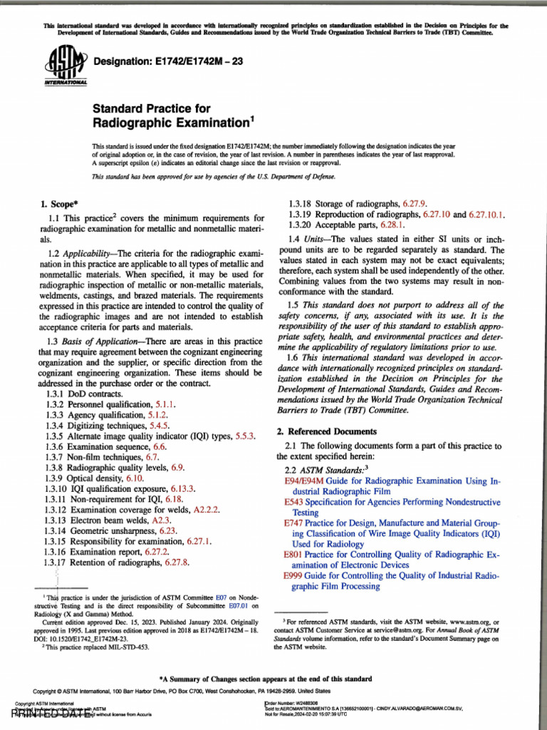 Radiographic Examination: Standard Practice For | PDF | Radiography ...