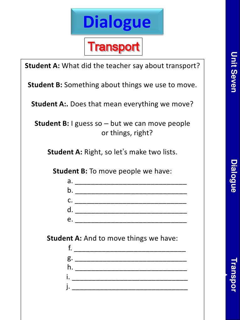 Transport Dialogue | PDF