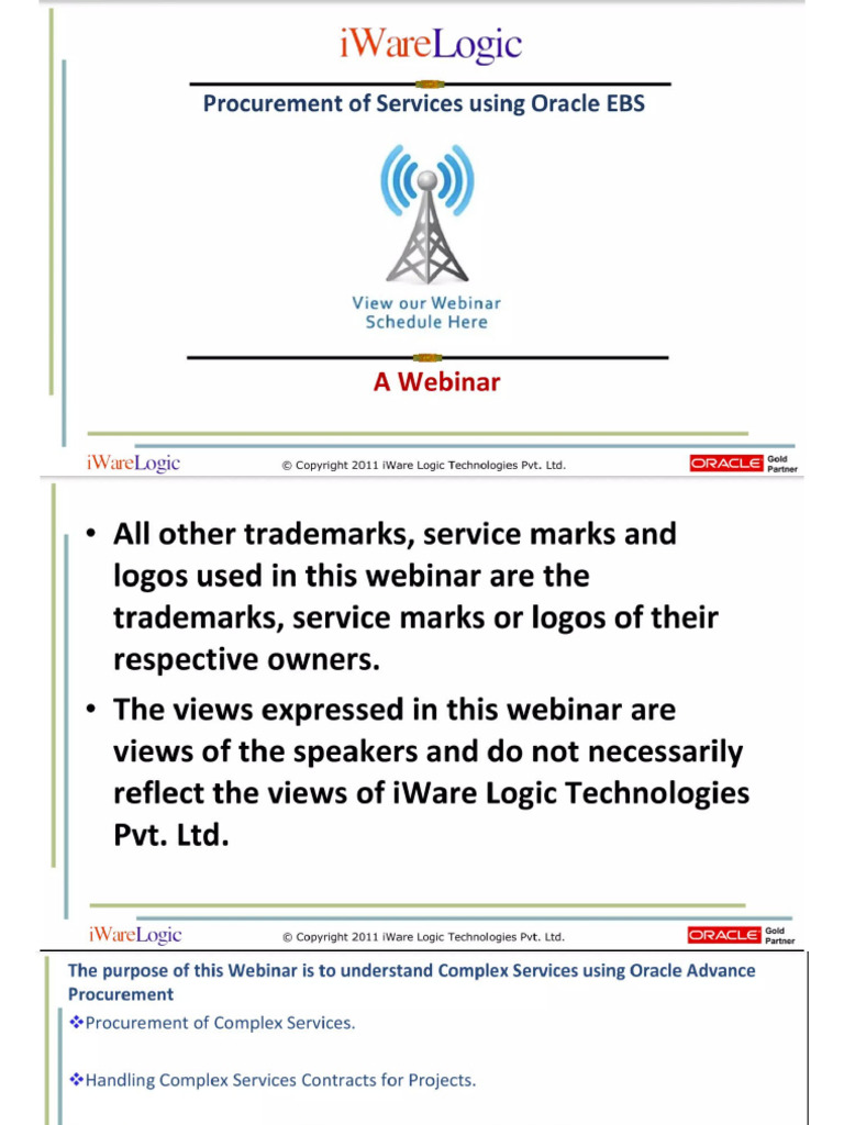 Procurement of Services Using Oracle EBS | PDF