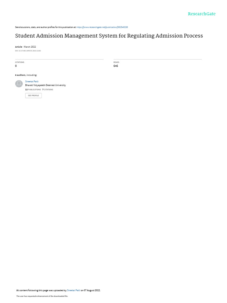 Student Admission Management System | PDF | Login | Digital Object ...