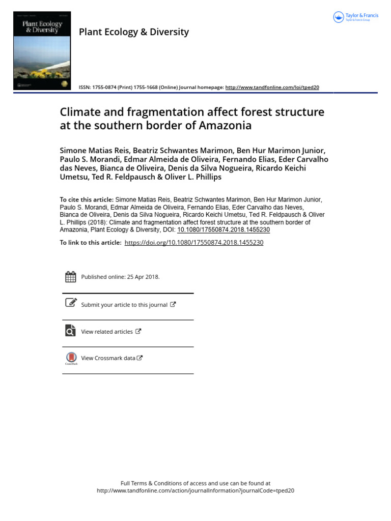 Climate Impact on Amazon Forest Structure | PDF | Forests | Amazon ...