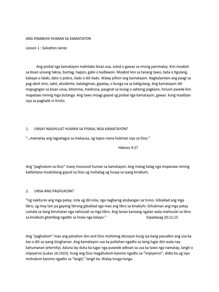 Pag Sangkap Lesson 1 | PDF