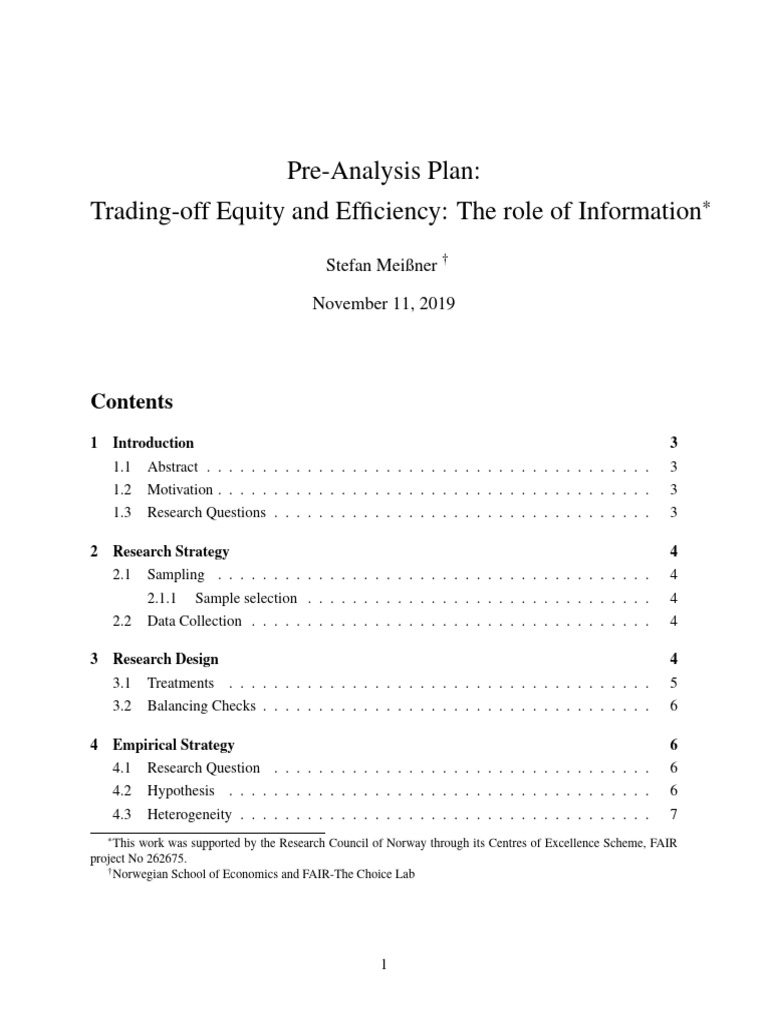 Pre-Analysis-Plan+Experiment+2+Stefan+Meissner | PDF | Scientific ...