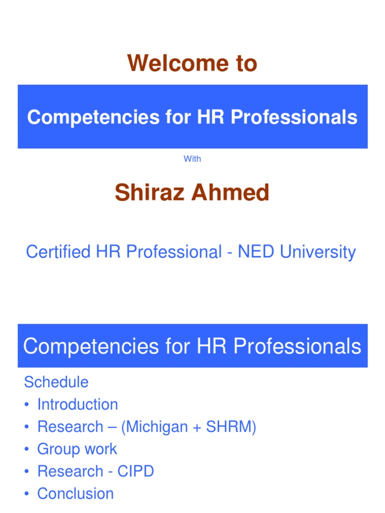 Competencies For HR Professionals PDF | PDF | Competence (Human ...