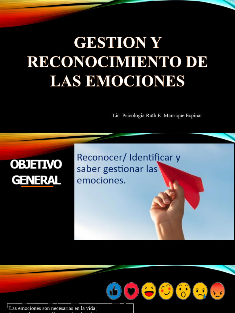 Gestión y Reconocimiento Emocional | PDF | Las emociones | Sicología